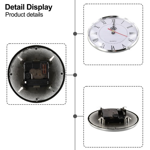 DIY 130MM Quartz Clock Insert Movement Roman Numeral Replacement Gold Silver - Picture 21 of 36