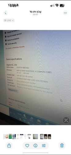 For sale Acer aspire XC-330 computer windows 10 - Picture 3 of 3