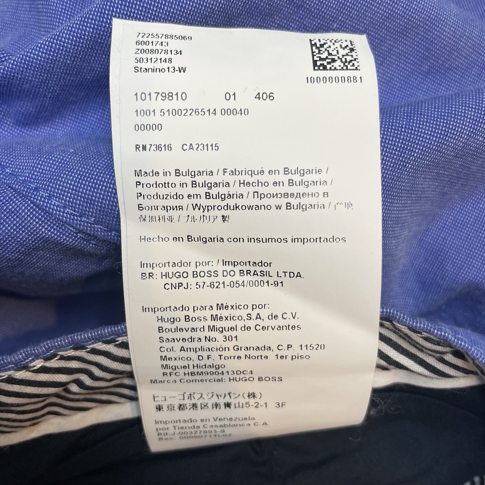 Men's Hugo Boss Slim Fit Chino Dieselstrasse AG Size 38R Blue thumbnail 4