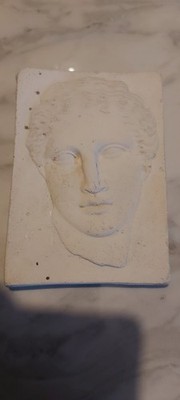 Vintage Gips Wandrelief Klassisch Römisch Griechisch Büste Relief Hängend Kunst