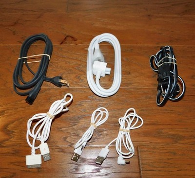 LOT 6 Original Apple Cord & Cable Mac iPhone Power 30 Pin  ++