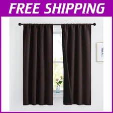 Energy Efficient Blackout Draperies, Noise Reducing - Brown