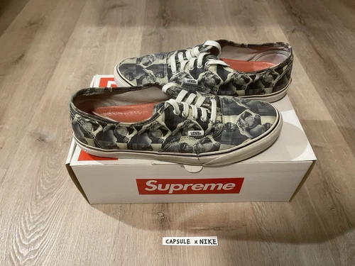 VANS x Supreme Bruce Lee Authentic Pro White 10,5 batteurs avec boîte d'origine rare