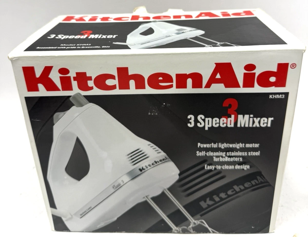 Retro KitchenAid 3 Speed Ultra Power Electric Hand Classic Mixer KHM3WH -Clean-!
Opens in a new wind