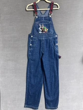 Vintage Warner Brothers Studio Overalls XS y2k Looney Tunes Embroidered Taz '99