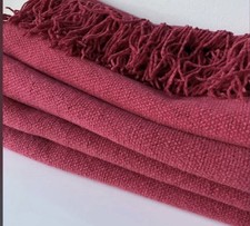 Laura Ashley Danby  Chenille Soft Raspberry Throw