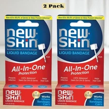 New-Skin Liquid Bandage 0.3 oz – Waterproof Seal for Cuts & Minor Scrapes 2pack