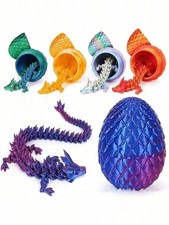 3D Printed Dragons Surprise Dragon Egg Articulating Gemstone Dragon Fidget Toy!
