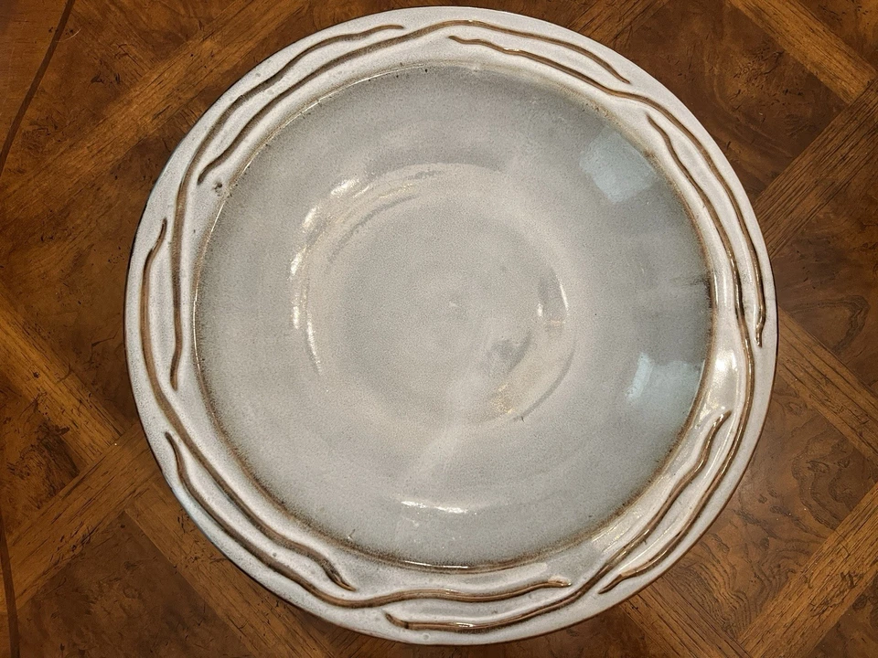 "Centro de mesa de pedestal de cerámica azul con patas frutero redondo de 15,5""" Foto 3 de 4