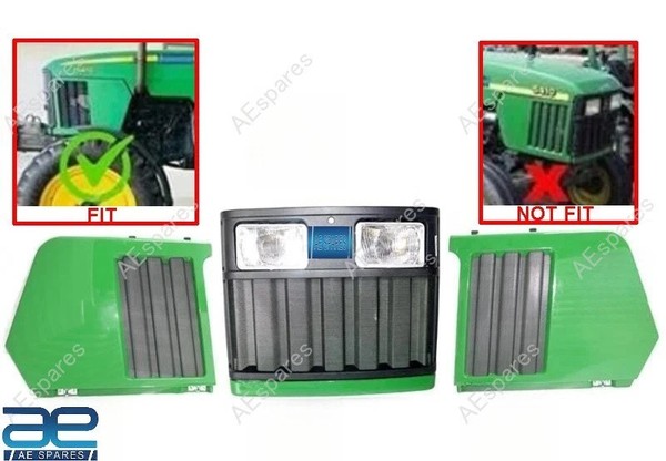 John Deere Frontgrill Mit Seitenscheibe Und Scheinwerfer RE209912 RE177478-image