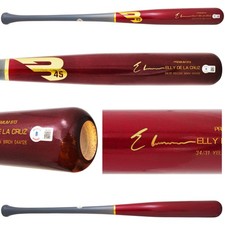 Elly De La Cruz Auto Signed Red B45 Player Model Baseball Bat Reds Beckett Wit