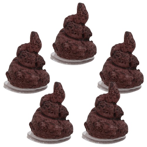 5pcs Mini Realistic Fake Poop For Micro Landscape Dollhouse Decor Funny ...