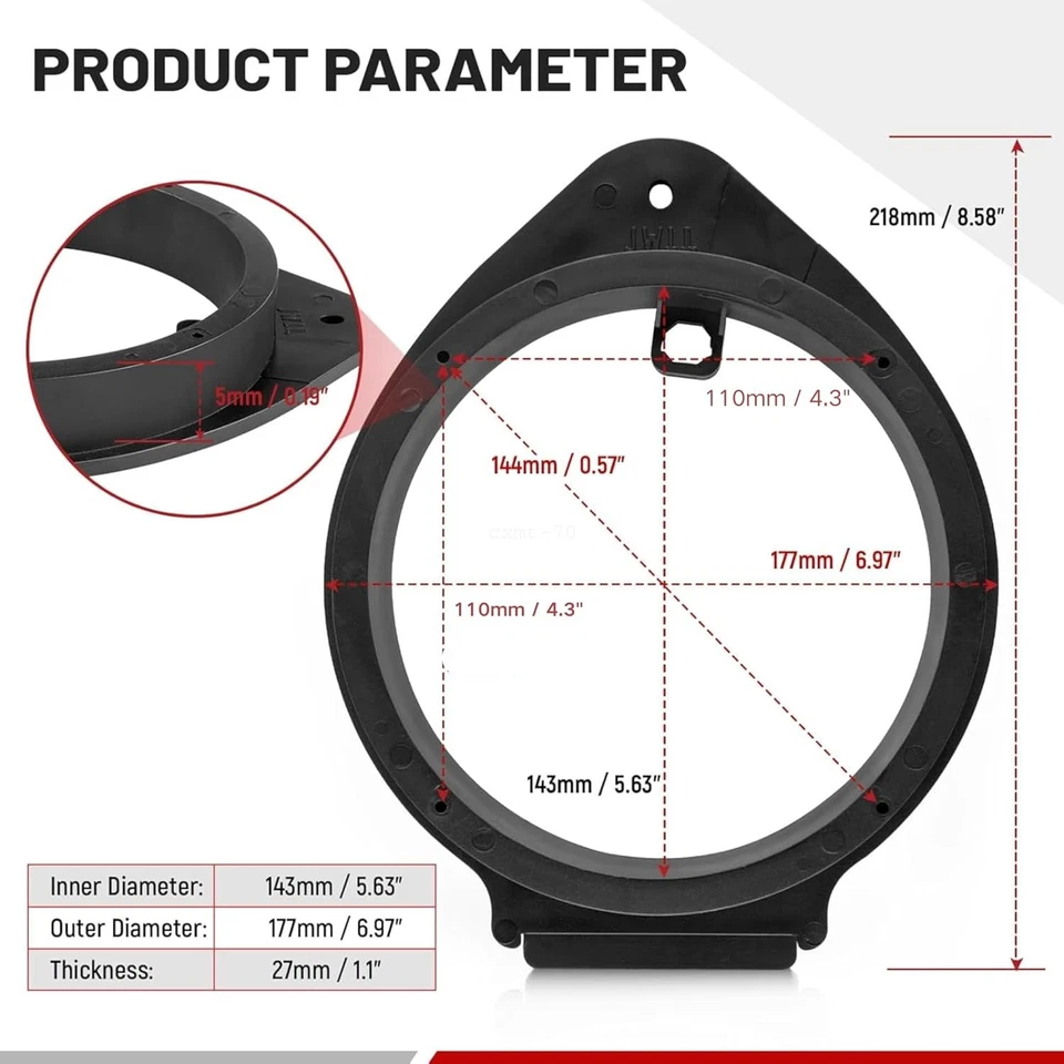 Suportes de montagem de alto-falante 4X 6,5" + chicote de fios para Chevy Silverado 1500 07-14 - Imagem 4 de 4
