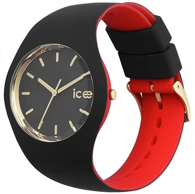 Ice-Watch ICE 007235 loulou black gold Medium Damenuhr neu Silikon schwarz K18 - Bild 1 von 3