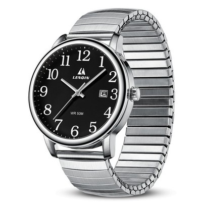Mens Watches Stainless Steel Analog Quartz Watch for Men Easy Reader 38 mm Fa...