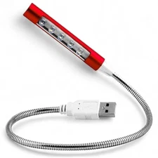 Mini USB LED Flexible Light: Portable USB Light for Laptop Computer Keyboard RED