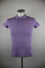 Lauren Ralph Lauren Polo Homme TG S T-Shirt Manches Courtes Coton Bleu Violet