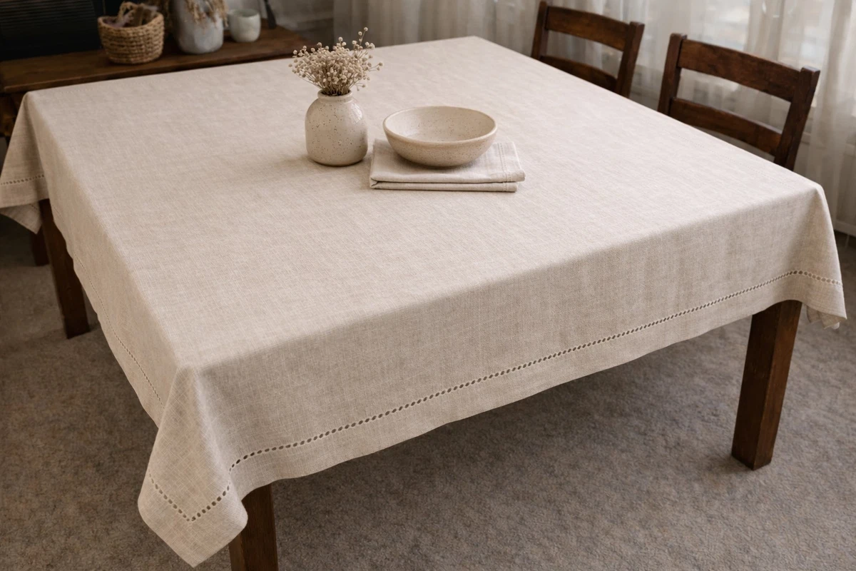 Violet Linen Majestic - Mantel De Diseño De Damasco, Color Beige, 60 X