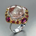 Jewellery 12 ct+ Natural Ghost Quartz Ring 925 Sterling Silver Size 8 /R472510