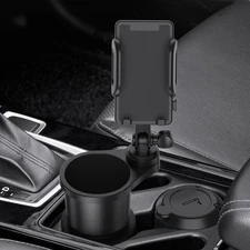 Car Cup Holder 360° Adjustable Phone Mount Universal 2 in1 Expander Adapter