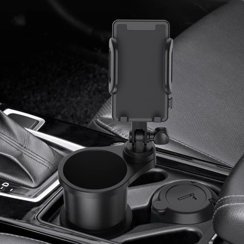 Car Cup Holder 360° Adjustable Phone Mount Universal 2 in1 Expander Adapter