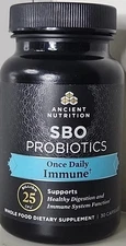 Ancient Nutrition SBO Probiotics Once Daily Immune-25 Bill CFU- 30 Caps Exp10/25