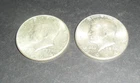 Two 1964 Kennedy Half Dollar. 90% Silver.  Very NIce Coins
