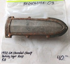 Original 1952 Gm Chevrolet Chevy Parking Light Assembly- Rh Original 1952 Gm Chevrolet Chevy Parking Light Assembly- Rh
