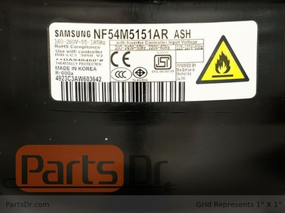 #ad #ad SAM NF54M5151ARASH CMPCOMPREFRIGERATORR 600A; $160.00