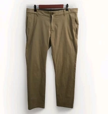 Jos A Bank Traveler Travel Tech Mens Slim Fit 36×32 Khaki Dress Pants Career EUC