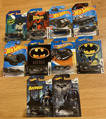 Hot Wheels Batmobile Lot Of 10 Variations Batman Bat Copter The Bat 2010-2021