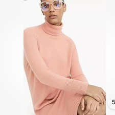 J. Crew Turtleneck Sweater Dress Super Soft Yarn Light Pink Size Small Read Desc