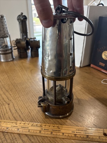 ANTIQUE-ECCLES Protector Lamp & Lighting type GR6 Coal Minors Brass Metal Safety - Picture 6 of 15