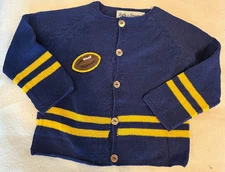 NWOT Vintage Sally’s Sweaters University Of Michigan Football Cardigan 6-12 Mos