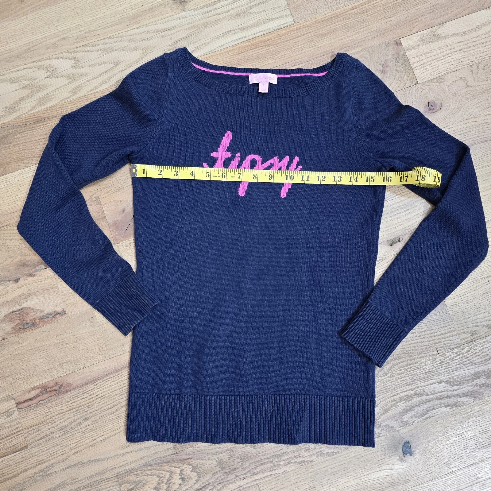 Lilly Pulitzer Tispy Marielle Lightweight Sweater Size Small Navy - product detail image 7