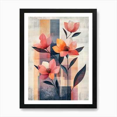 Abstract Flowers Canvas Print 1 Art Framed Wall Art Poster Canvas Print Picture