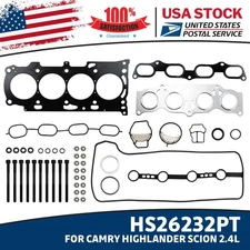 HS26232PT MLS Head Gasket Set Bolts Fit for 01-06 Toyota Camry Solara 2.4L