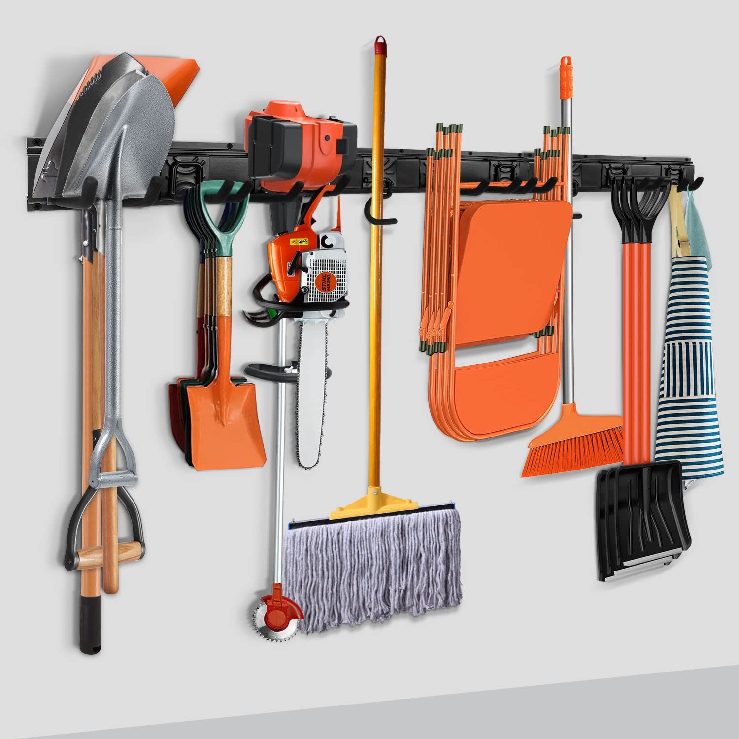 Garage Garden Tool Storage Rack Organizer Wall Mount, Yard Shovel Rack Holder...