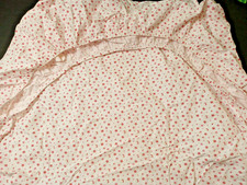 Amy Coe Baby Crib Sheet Limited Edition White with Red and Pink Flowers EUC