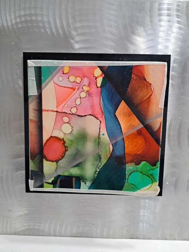 Arte de pared de metal abstracto firmado por Jon Allen 2014 Foto 2 de 4