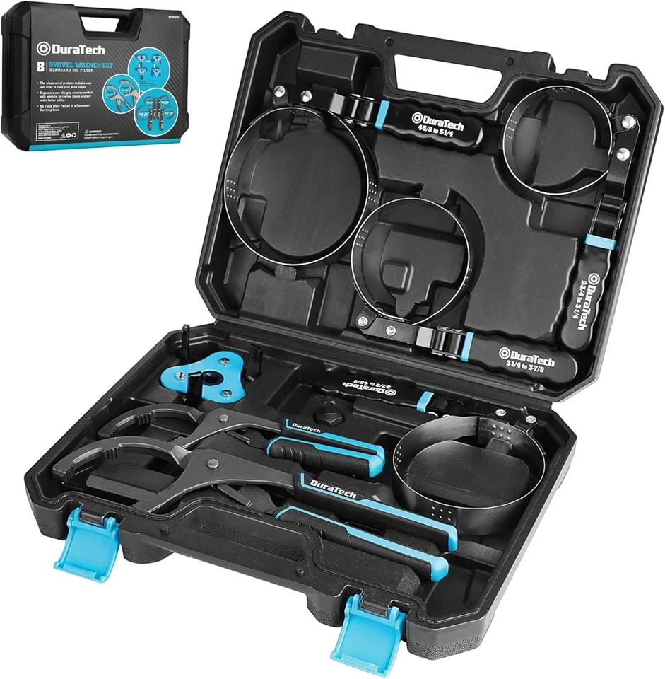 Adjustable Oil Filter Pliers Set with Storage Case - Image 3 of 4