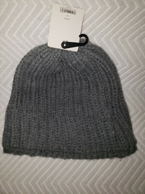 Saddlebred Ribbed Beanie Hat Mens Gray NEW