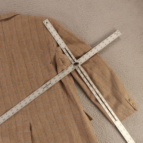 VTG J Press Jacket L Brown Windowpane Check 100% Wool Blazer USA 1960s 44L - Picture 20 of 21