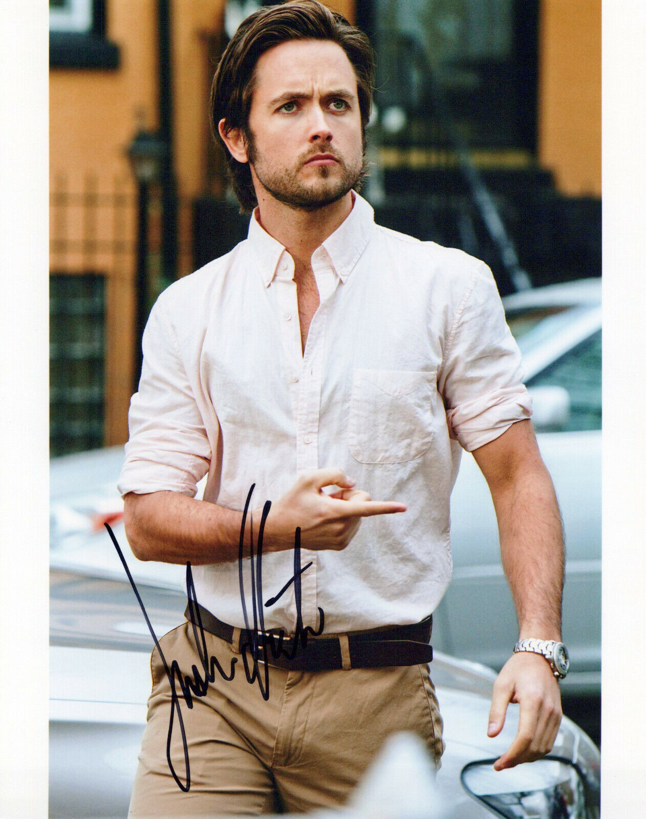 Justin Chatwin head shot autographed photo signed 8x10 #1