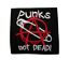 thumbnail 1  - Punks Not Dead! Sew / Iron On Music Festival Embroidered Badge (a)
