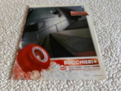 PSK33 SKATEBOARDING BILD/ANZEIGE 11X8'' RICTA WHEEL DYNAMICS - BUCCHIERI