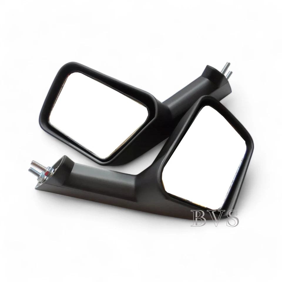 Espejos retrovisores de guardabarros JDM negros instalados diestros y diestros para camioneta Mazda B2000 1986-1987 Foto 4 de 4