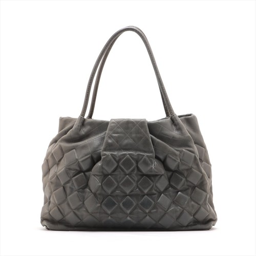 Chanel Coco Mark Leather Tote bag Gray Silver Metal Fittings 12XXXXXX - Picture 2 of 13