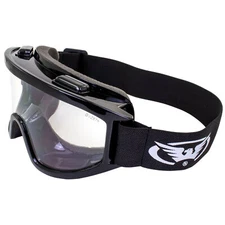 Global Vision Windshield Motorcycle Goggles (Black Frame/Clear Lens)