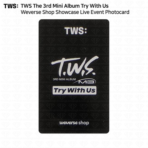 TWS The 3rd Mini Album Try With Us Weverse Shop Showcase Live Event Photocard - Picture 10 of 20
